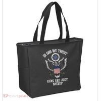 In God We Trust Guns Are Just Backup Tote Bag thumb 2