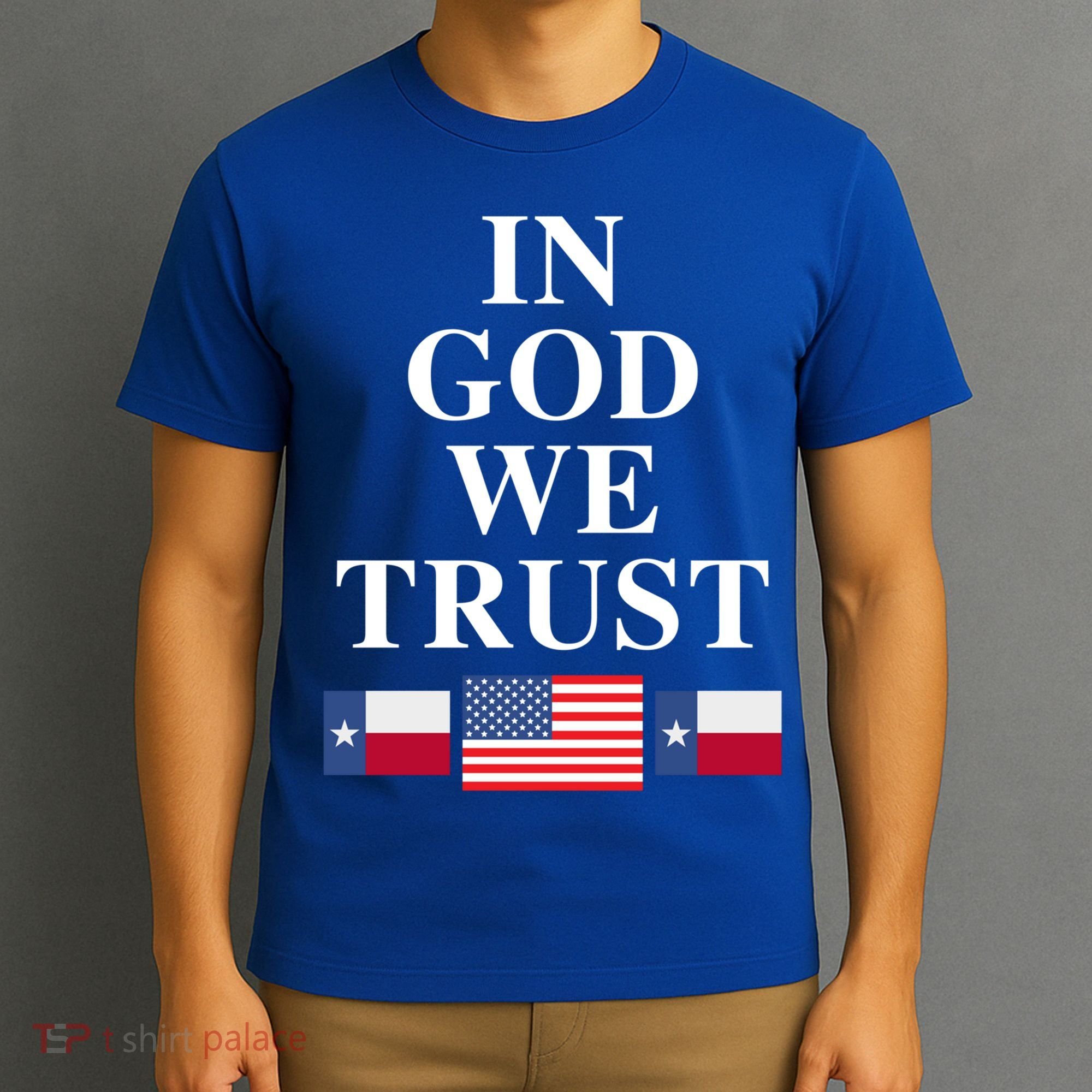 In God We Trust Texas Schools American Flag Texas Usa Gift T-Shirt