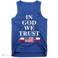 In God We Trust Texas Schools American Flag Texas Usa Gift Tank Top thumb 0