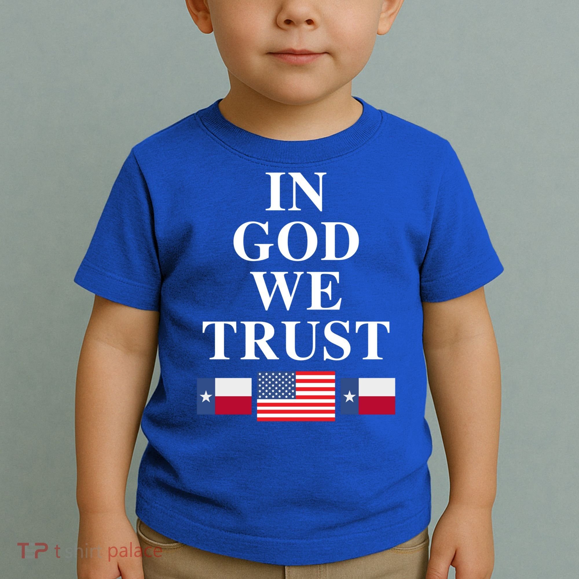 In God We Trust Texas Schools American Flag Texas Usa Gift Toddler T-Shirt