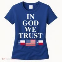 In God We Trust Texas Schools American Flag Texas Usa Gift Women's T-Shirt thumb 0