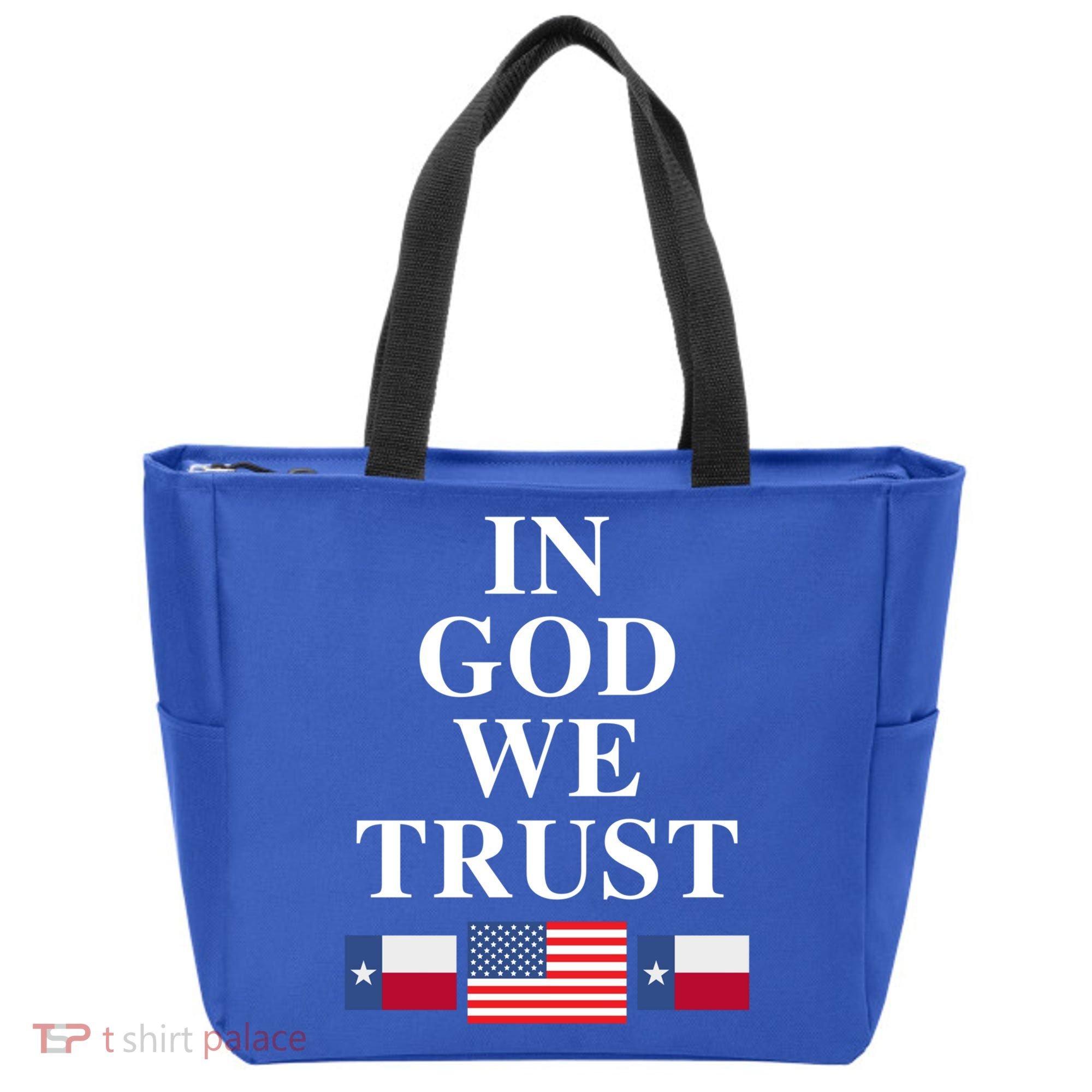 In God We Trust Texas Schools American Flag Texas Usa Gift Tote Bag
