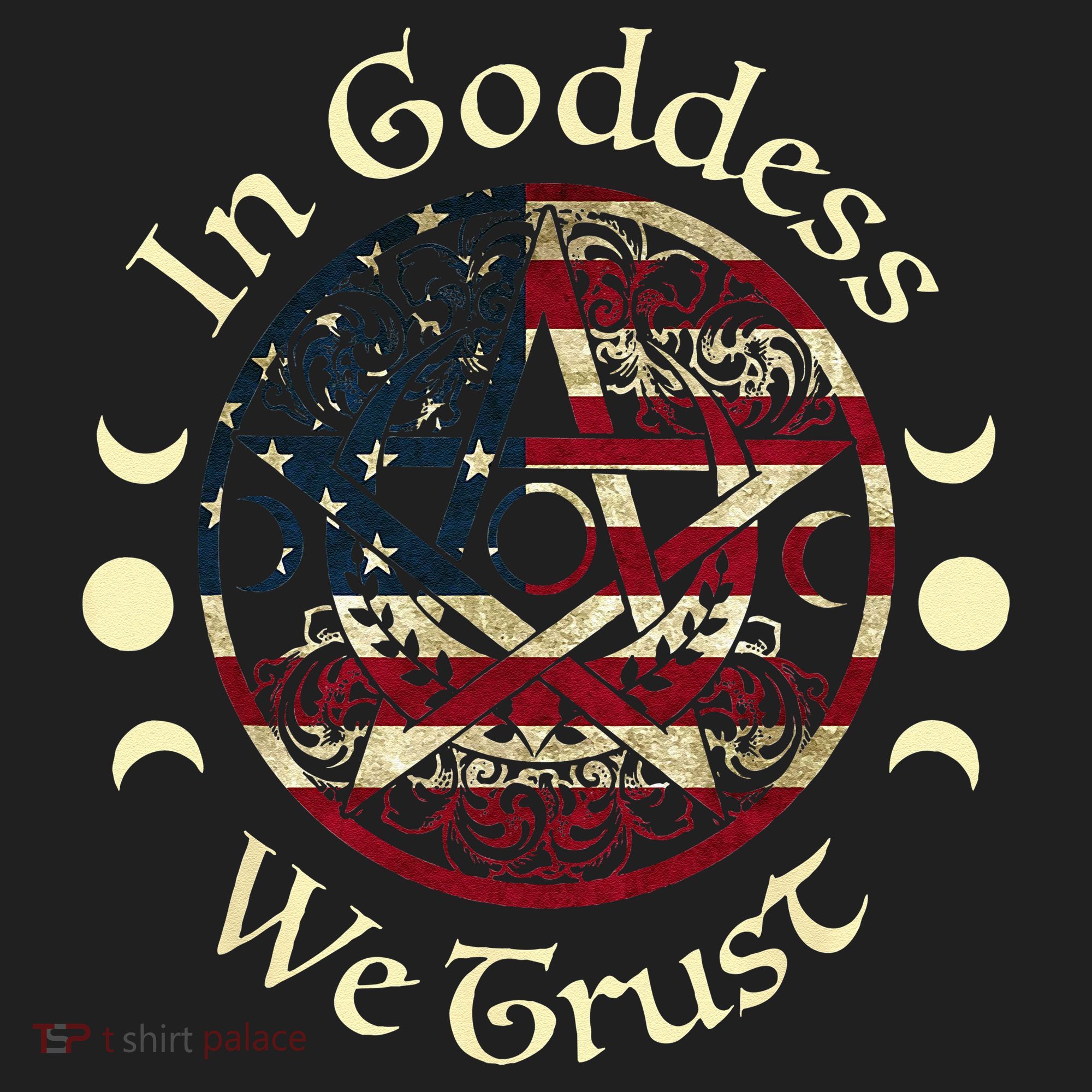 In Goddess We Trust Witch Lover American Flag Tumbler