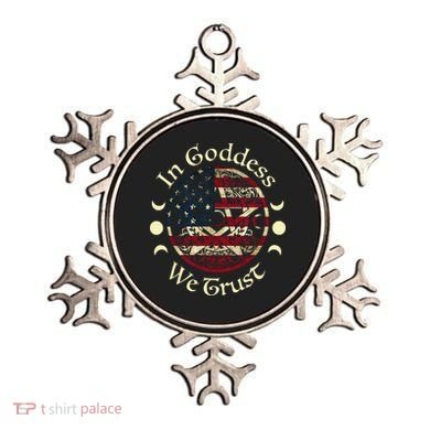 In Goddess We Trust Witch Lover American Flag Ornament