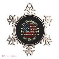 In Goddess We Trust Witch Lover American Flag Ornament thumb 0