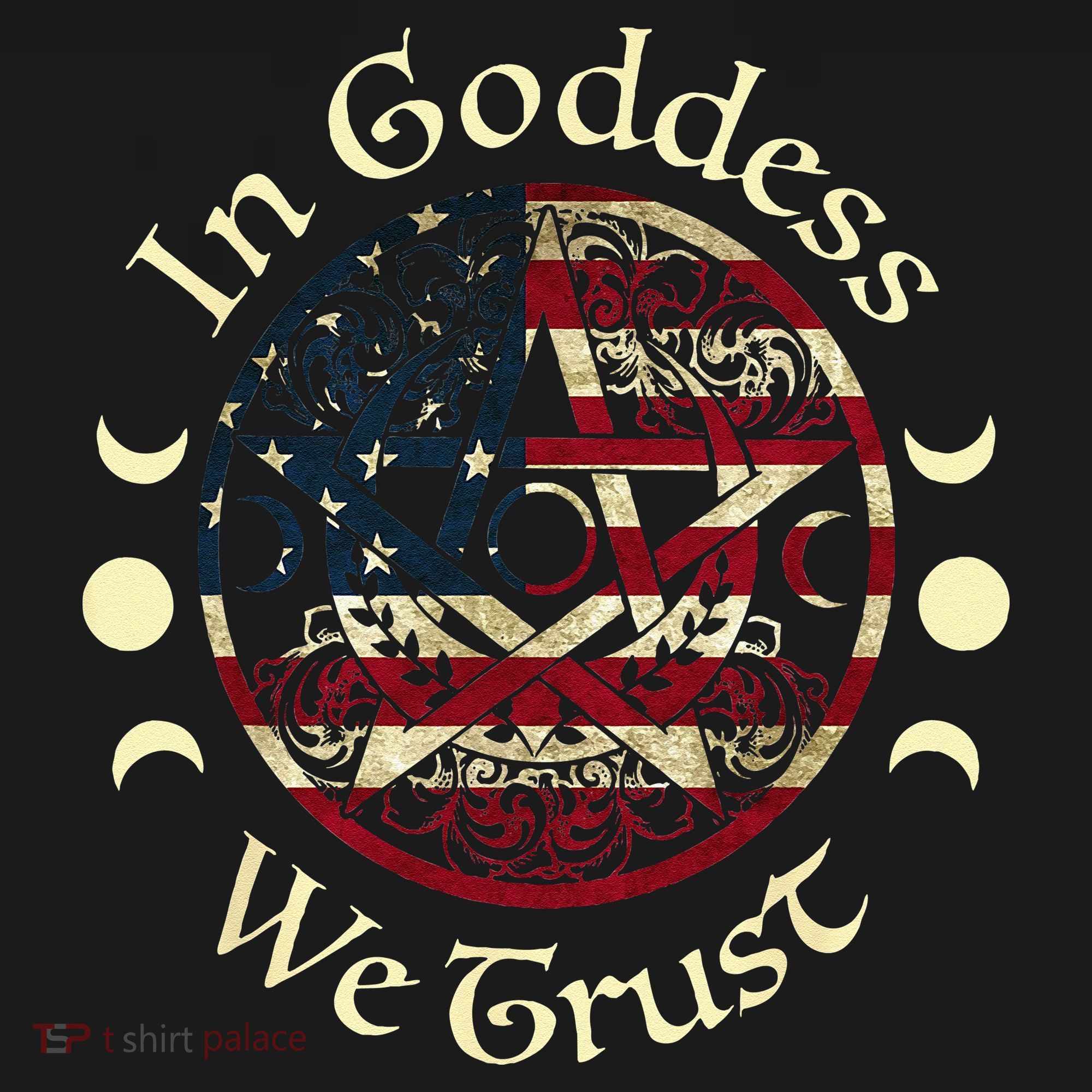 In Goddess We Trust Witch Lover American Flag Ornament