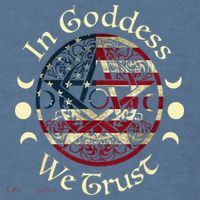 In Goddess We Trust Witch Lover American Flag Garment-Dyed Sweatshirt thumb 2