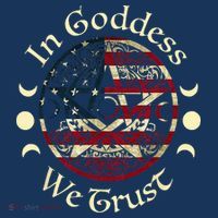 In Goddess We Trust Witch Lover American Flag Long Sleeve Shirt thumb 2
