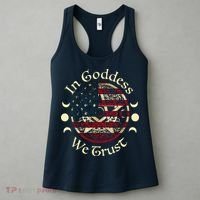 In Goddess We Trust Witch Lover American Flag Women's Tank Top thumb 3