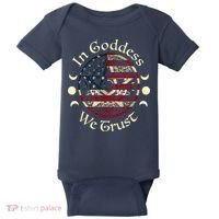 In Goddess We Trust Witch Lover American Flag Baby Bodysuit thumb 0