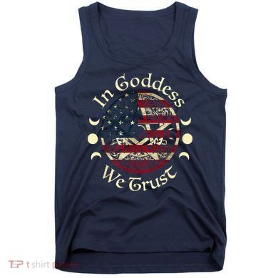 In Goddess We Trust Witch Lover American Flag Tank Top