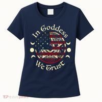 In Goddess We Trust Witch Lover American Flag Women's T-Shirt thumb 0