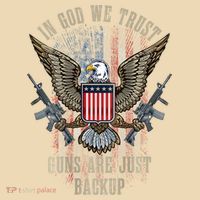 In God We Trust Guns Are Just Backup American Flag Tote Bag thumb 4