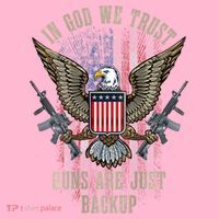 In God We Trust Guns Are Just Backup American Flag Coaster thumb 2
