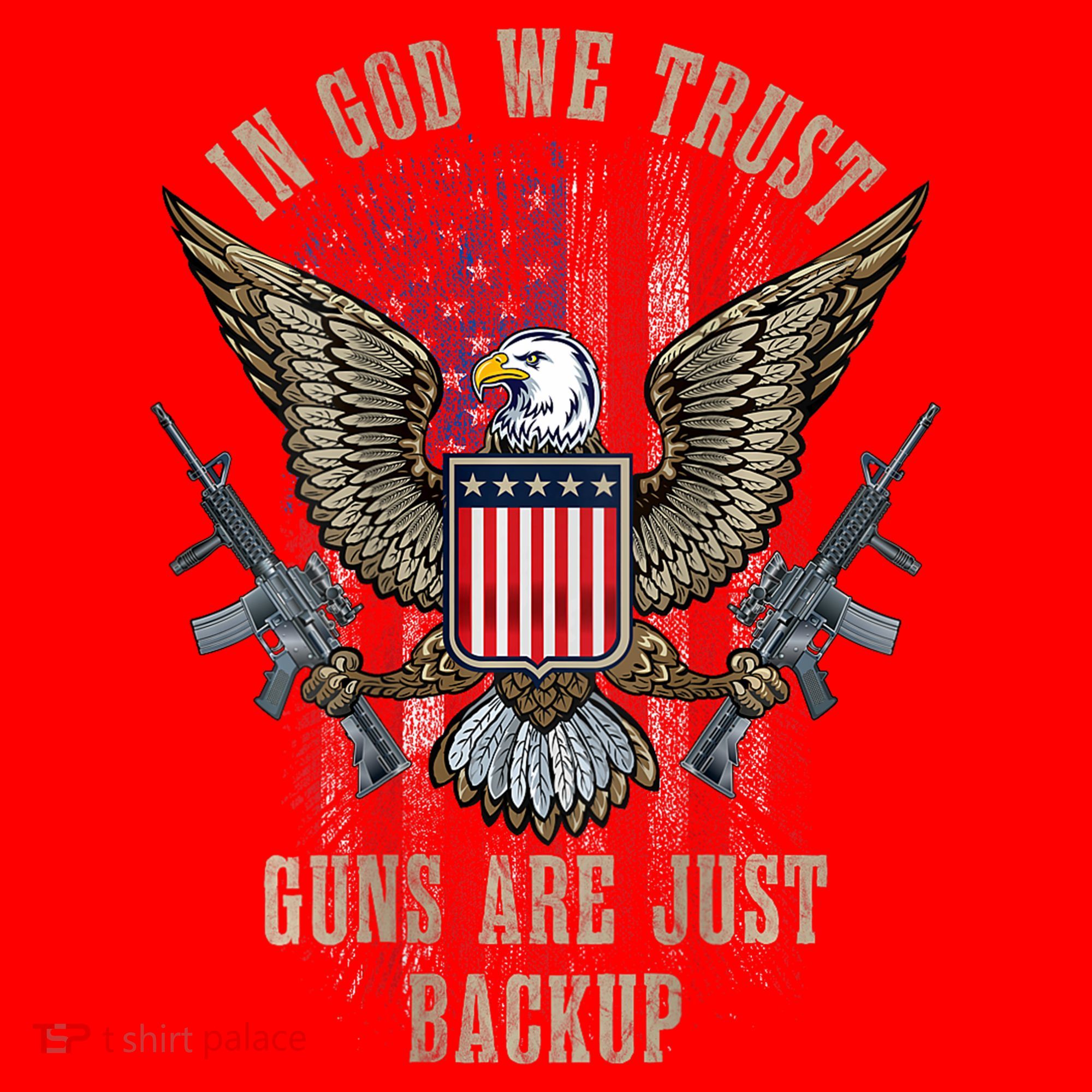 In God We Trust Guns Are Just Backup American Flag Santa Hat