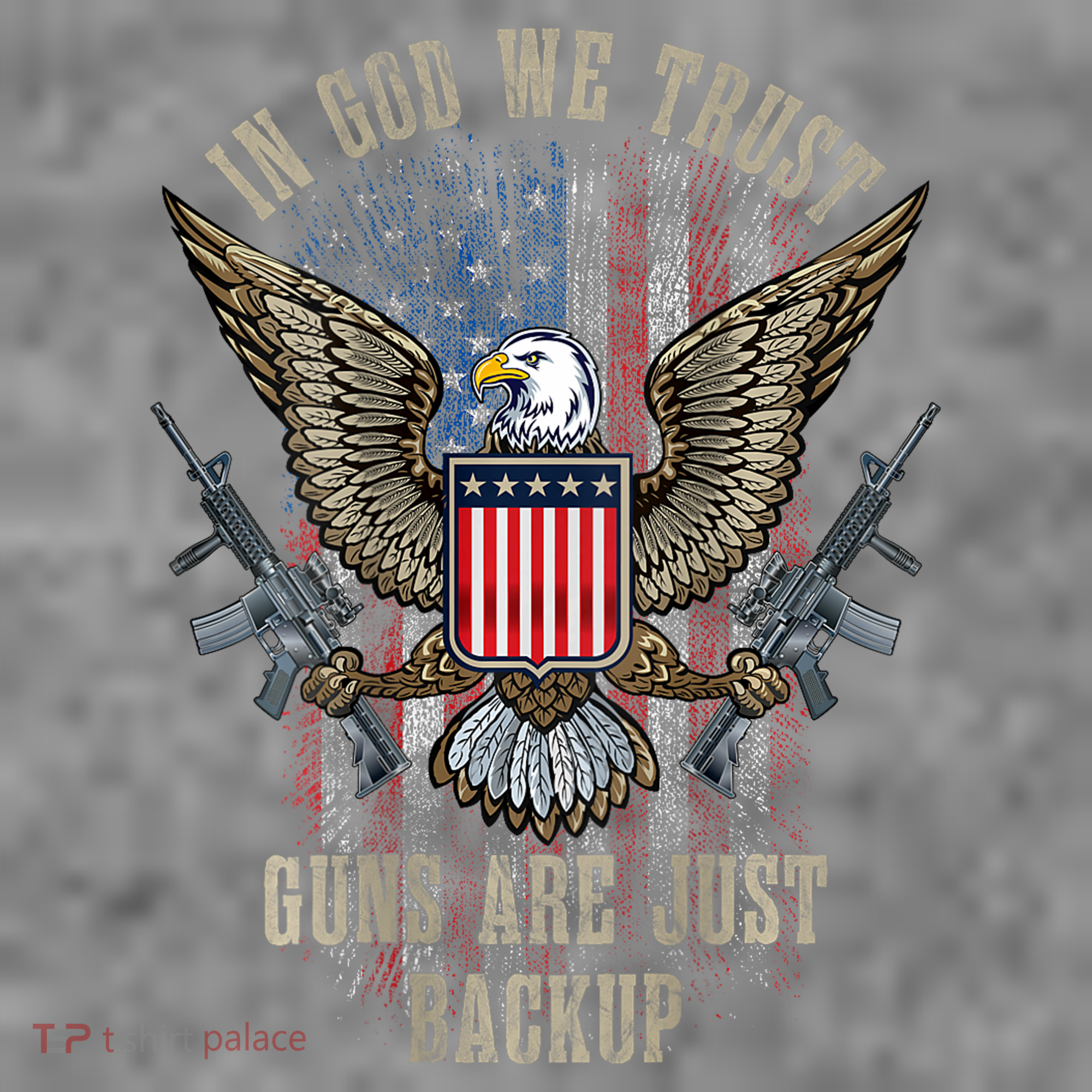 In God We Trust Guns Are Just Backup American Flag Toddler Hoodie
