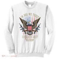 In God We Trust Guns Are Just Backup American Flag Sweatshirt thumb 0