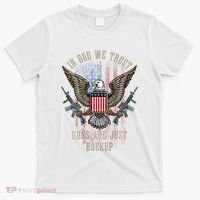 In God We Trust Guns Are Just Backup American Flag T-Shirt thumb 0
