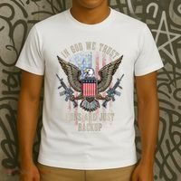 In God We Trust Guns Are Just Backup American Flag T-Shirt thumb 3