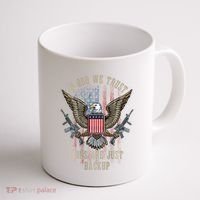 In God We Trust Guns Are Just Backup American Flag Coffee Mug thumb 1