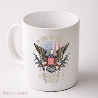 In God We Trust Guns Are Just Backup American Flag Coffee Mug thumb 0