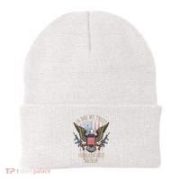 In God We Trust Guns Are Just Backup American Flag Beanie thumb 0