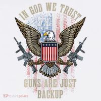 In God We Trust Guns Are Just Backup American Flag Mousepad thumb 1