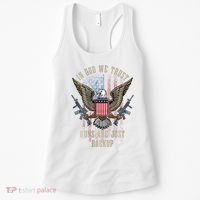 In God We Trust Guns Are Just Backup American Flag Women's Tank Top thumb 0