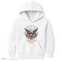 In God We Trust Guns Are Just Backup American Flag Kids Hoodie thumb 0