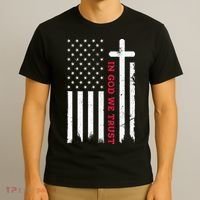 In God We Trust With Patriotic Vintage American Flag T-Shirt thumb 3
