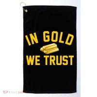 In Gold We Trust Golf Towel thumb 0