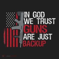 In God We Trust Guns Are Just Backup Patriotic Women's Sweatshirt thumb 2