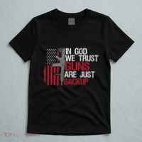 In God We Trust Guns Are Just Backup Patriotic T-Shirt thumb 5
