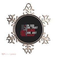 In God We Trust Guns Are Just Backup Patriotic Ornament thumb 0