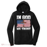 In God We Trust American Flag Jesus Faith Holy Cross Meaningful Gift Women's Hoodie thumb 0