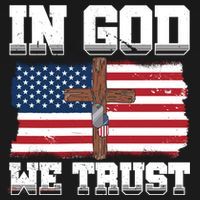 In God We Trust American Flag Jesus Faith Holy Cross Meaningful Gift Women's Hoodie thumb 2