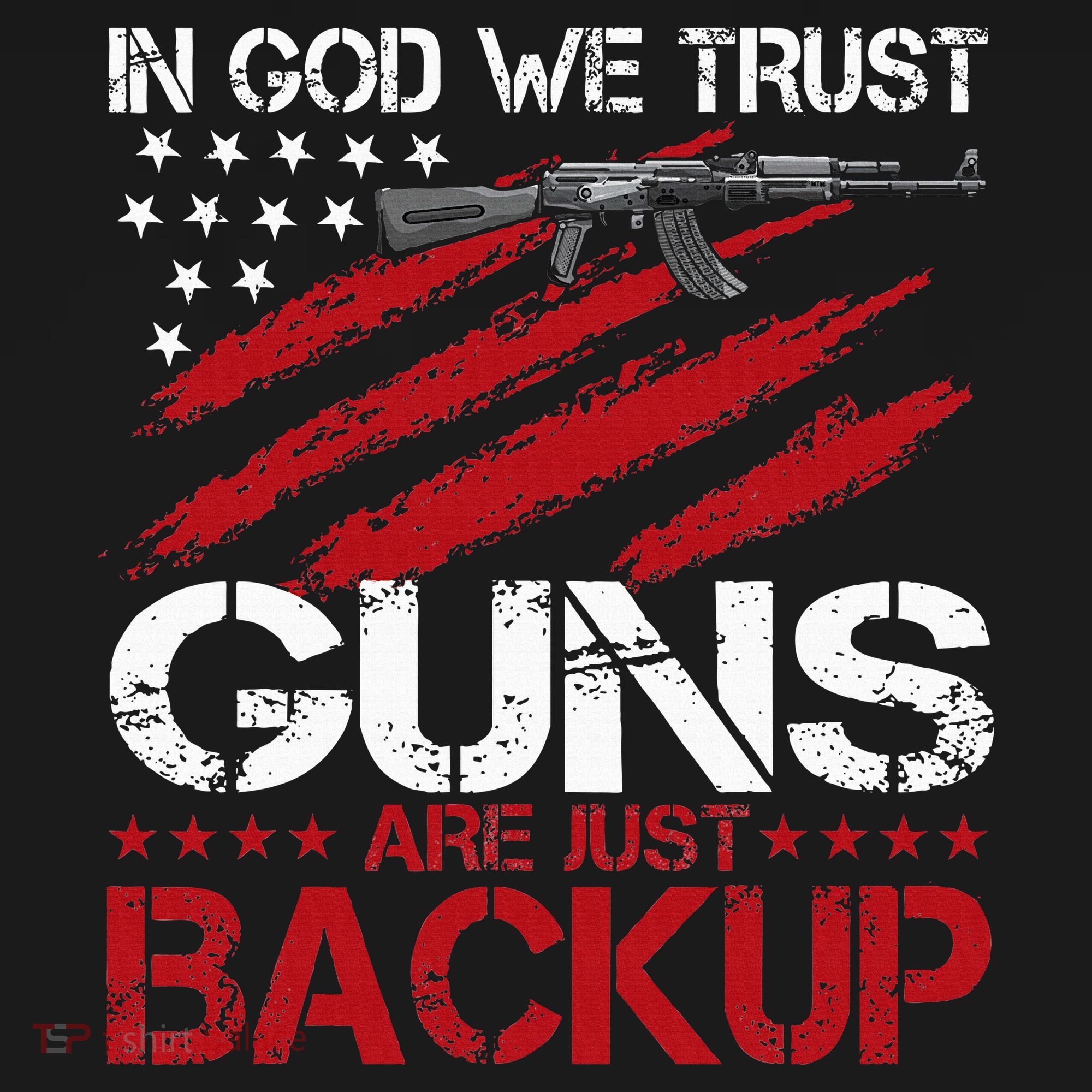 In God We Trust Guns Are Just Backup Patriotic Mousepad