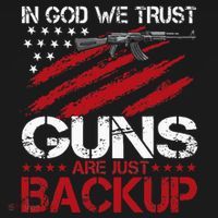 In God We Trust Guns Are Just Backup Patriotic Women's Tank Top thumb 5