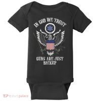 In God We Trust Guns Are Just Backup Baby Bodysuit thumb 0