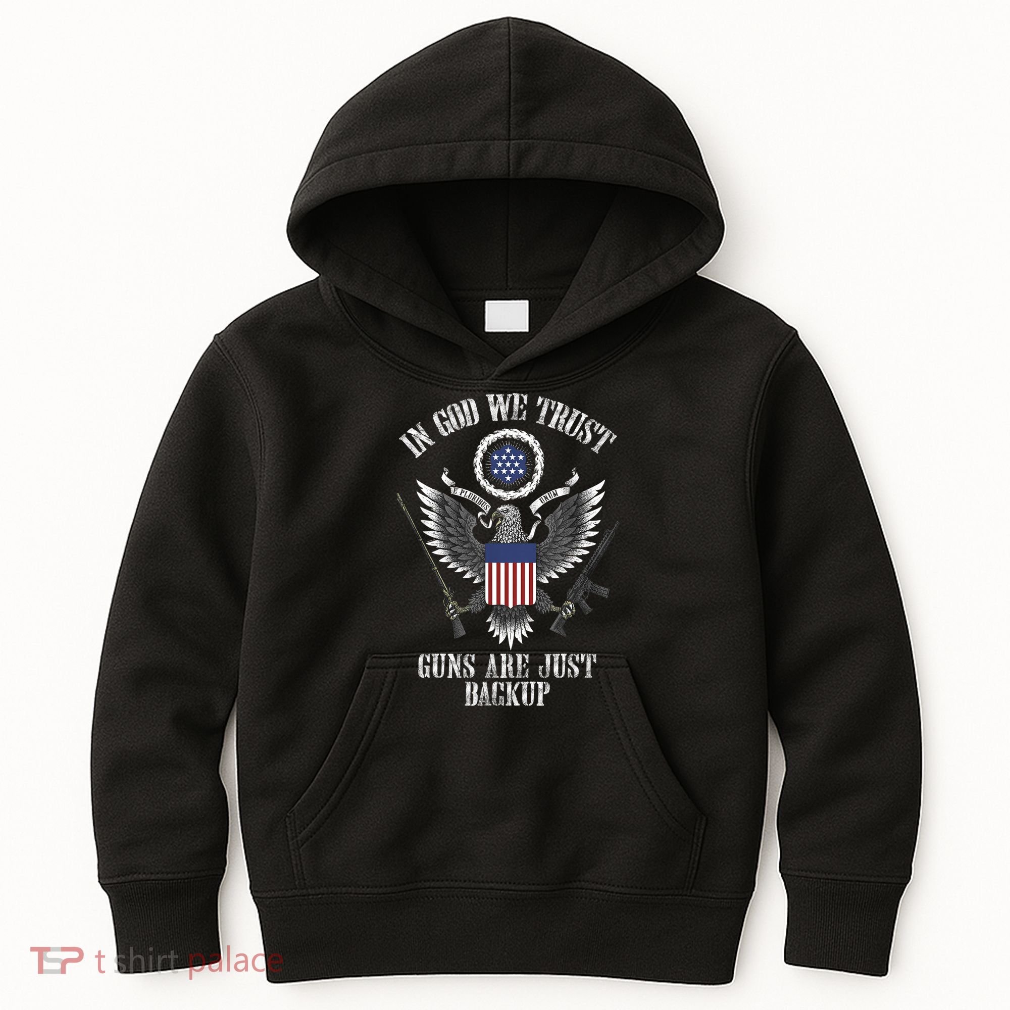 In God We Trust Guns Are Just Backup Kids Hoodie