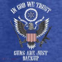 In God We Trust Guns Are Just Backup Women's Hoodie thumb 2
