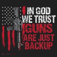 In God We Trust Guns Are Just Backup Patriotic Tumbler thumb 3