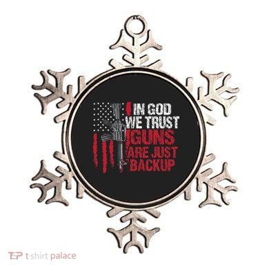In God We Trust Guns Are Just Backup Patriotic Ornament