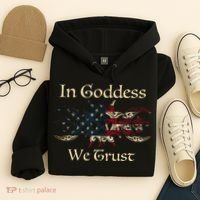 in goddess we trust witch lover american flag Hoodie thumb 4