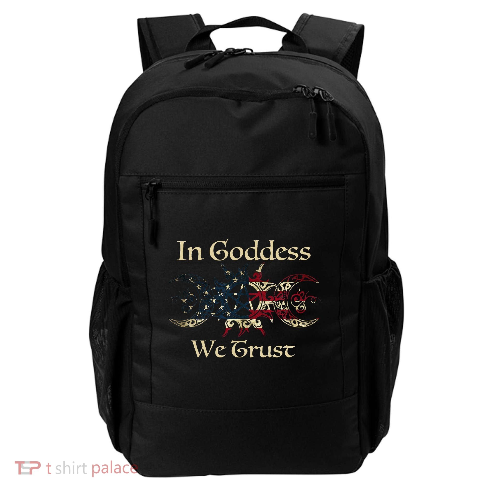 in goddess we trust witch lover american flag Backpack
