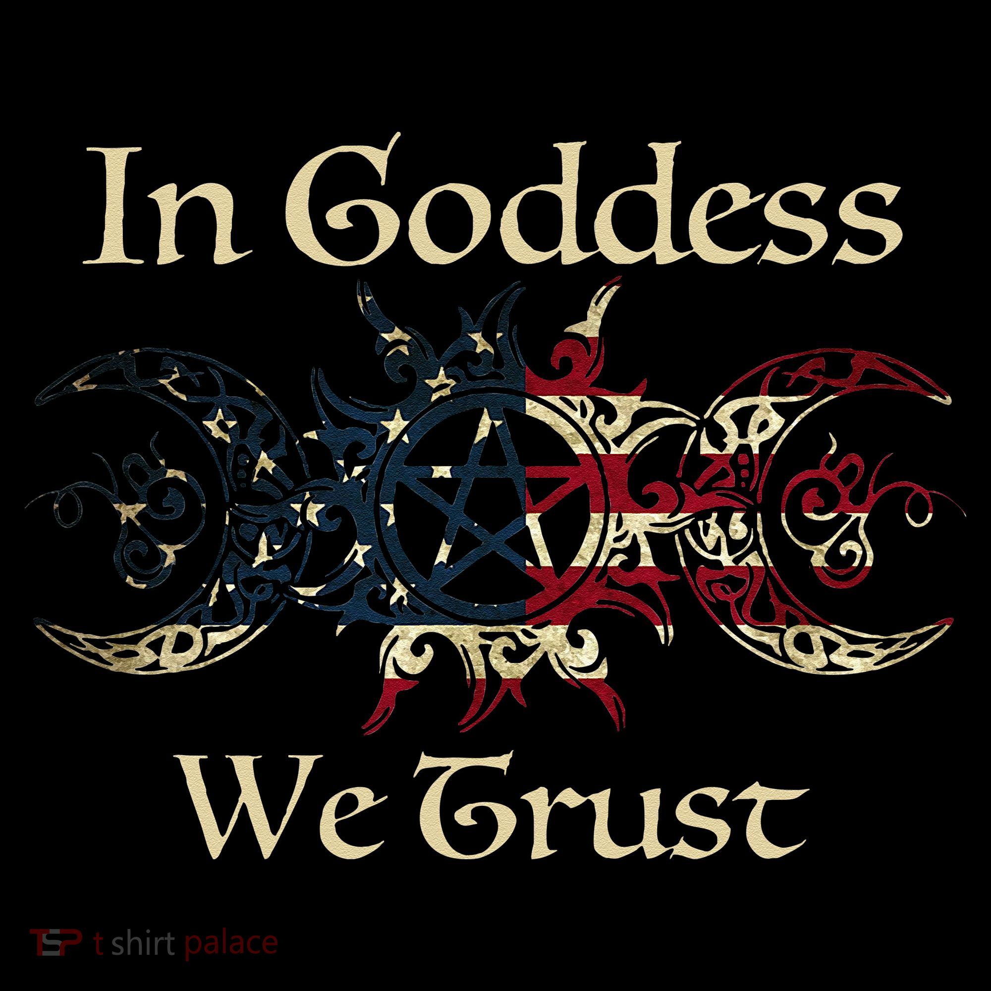 in goddess we trust witch lover american flag Women's Hoodie