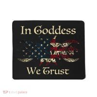 in goddess we trust witch lover american flag Mousepad thumb 0