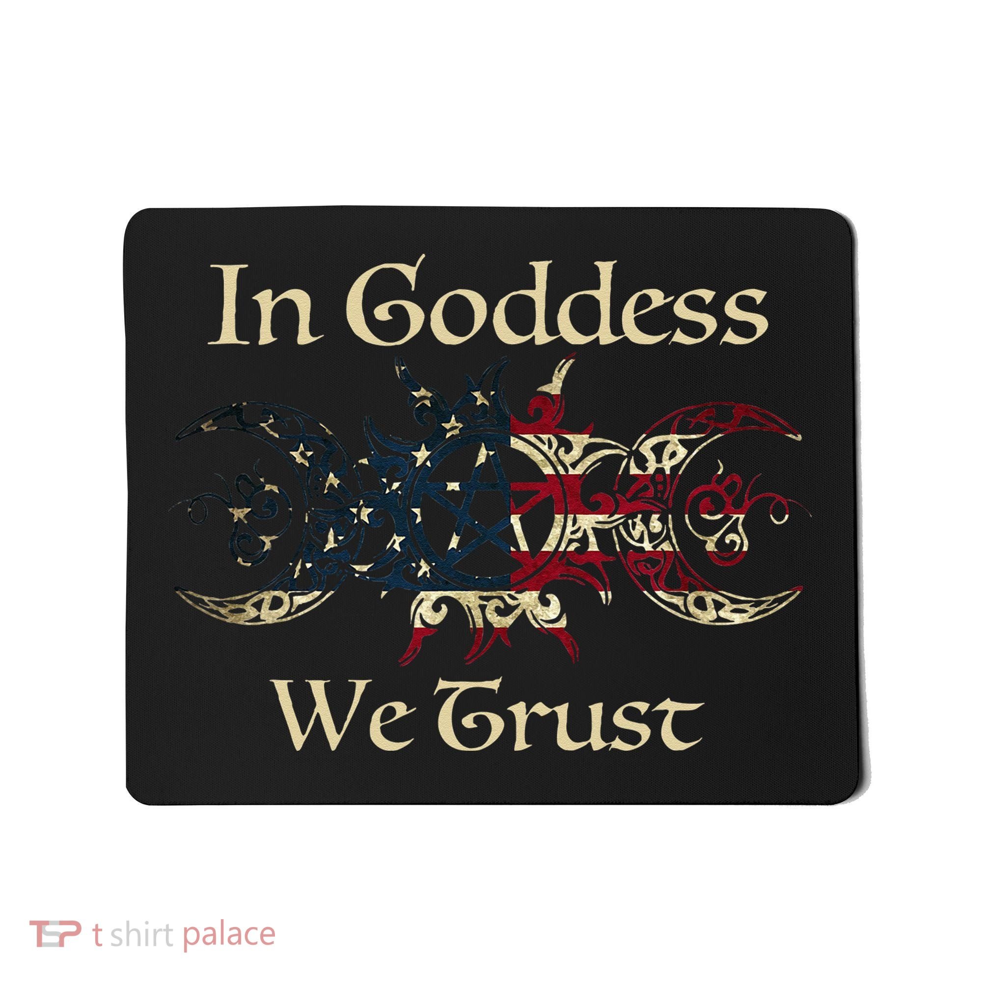 in goddess we trust witch lover american flag Mousepad