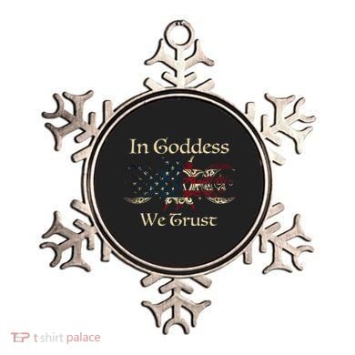 in goddess we trust witch lover american flag Ornament