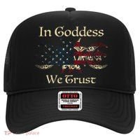 in goddess we trust witch lover american flag Hat thumb 0
